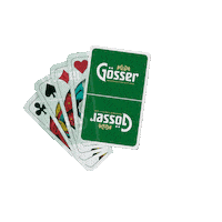Spielkarten Sticker by Gösser
