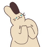 Happy Bunny Sticker by Tseng-tou Design
