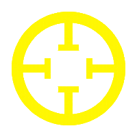vutreshenglas yellow circle target spinner Sticker
