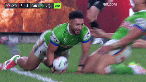 Try Nrl GIF by Canberra Raiders