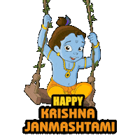 Krishna Janmashtami Sticker by Chhota Bheem
