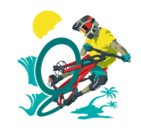 Sun Bike Sticker by Crankworx Cairns