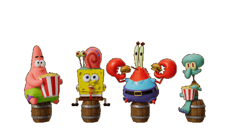 Spongebob Squarepants Popcorn Sticker by The SpongeBob Movie: Search for SquarePants