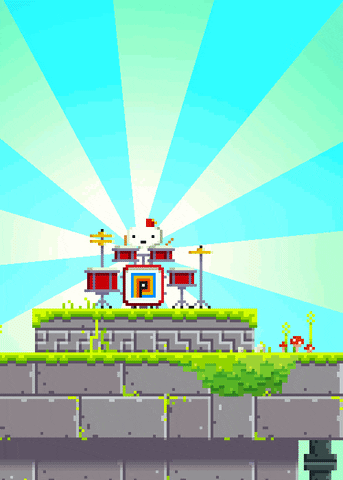 fez me and phil fish both enjoy yelling GIF