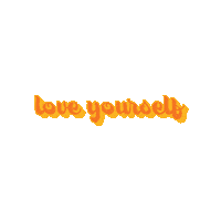 Love Yourself Orange Sticker