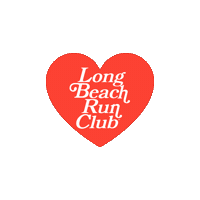 longbeachrunclub heart running run long beach Sticker