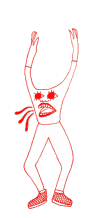 gim_ happy dance party jump Sticker