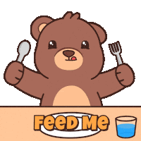 Teddy Bear Eating Sticker by BEARISH