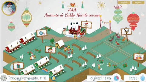 natale villaggio babbo natale GIF