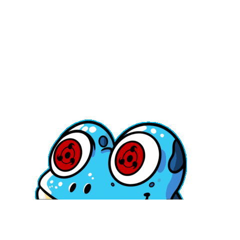 Blue Frog Sticker by Croakey
