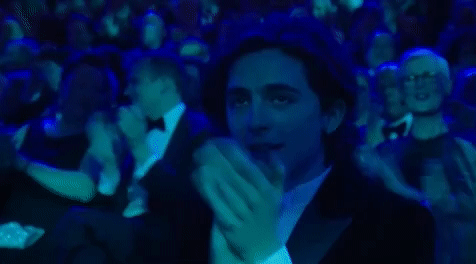timothee chalamet clapping GIF by BAFTA