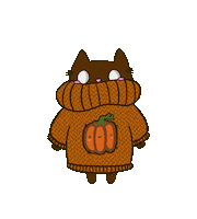 Sweater Weather Cat Sticker by Betheny Waygood