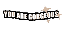 Text You Are Gorgeous Sticker