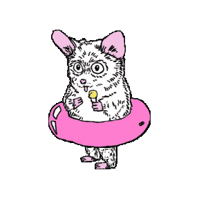 Jimbobart giphygifmaker summer ice cream pin Sticker