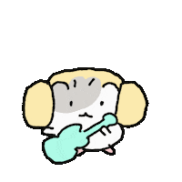 Rock And Roll Guitar Sticker