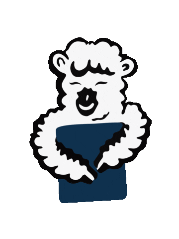 FaribaultMill giphyupload cozy throw sheep Sticker