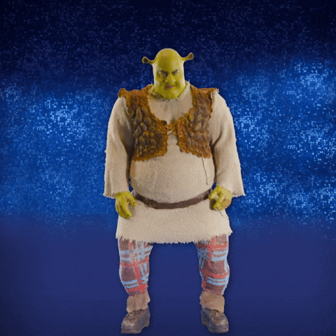ShrekMusicalAU scary fear shrek scare GIF
