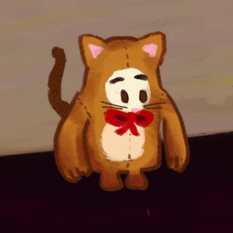 Fransen cat kitty chest bump fall guys GIF