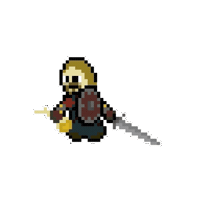 kr0n22 pixel border boromir Sticker