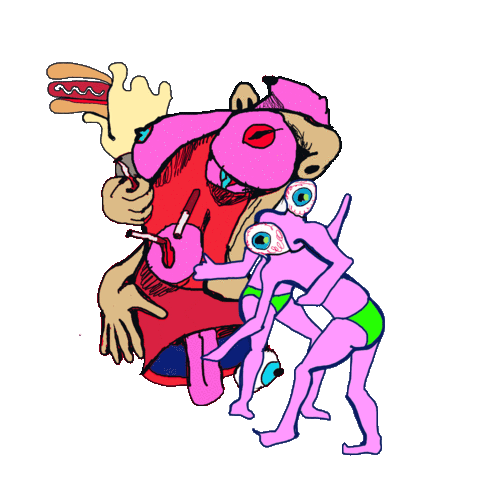 pop art animation STICKER by Dax Norman