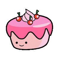 ALFASC food smile cake cherry Sticker