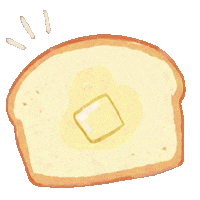 jemlington food bread toast soft Sticker