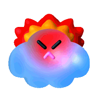 Angry Fire Sticker