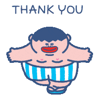 Thanks Thank You Sticker by SOWINGHONG
