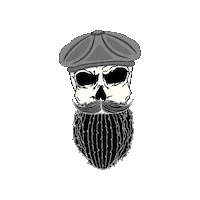 oldskullbrothers cool bike skull brothers Sticker