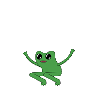 Jumping Around Best Friends Sticker by fwogs