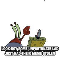 Pointing Up Mr Krabs Sticker