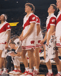 Bench Celebration GIF by Wisconsin Badgers