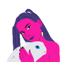 Pink Wink Sticker by Virgin Miri