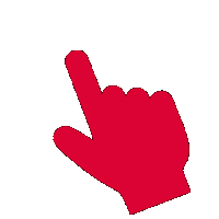 mts red thumbs up hand play Sticker