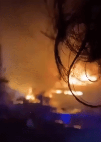 London Firefighters Battle Industrial Estate Blaze