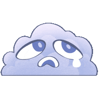 Sad Cloud Sticker by Julie.VanGrol