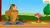 NickIndia dog cartoon pink animated GIF