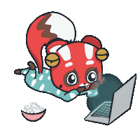 Binge Popcorn Sticker by Right Stuf Anime