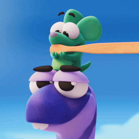 Friendship Teeth GIF by Claynosaurz
