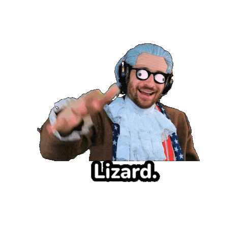 Cross Eyed Lizard Man Sticker