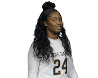 Notre Dame Hair Flip Sticker by Notre Dame Fighting Irish