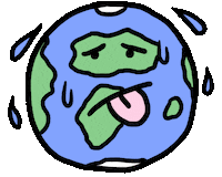 Global Warming Sun Sticker by Ruppert Tellac