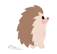 bye run walking goodbye hedgehog Sticker