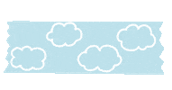 Clouds Tape Sticker