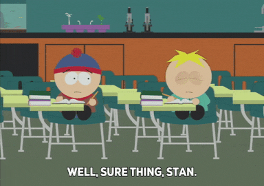 stan marsh butters scotch GIF by South Park 