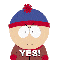 Stan Marsh Yes Sticker by South Park