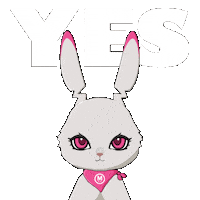 Bunny Yes Sticker by Fluffey