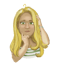 Confused Girl Sticker