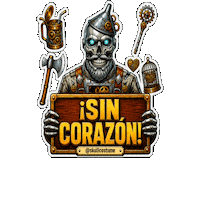 Tin Man Halloween Sticker