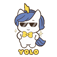 No Regrets Yolo Sticker by Brave Unicorn